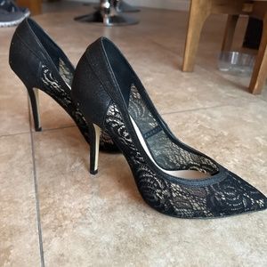 Lace pumps